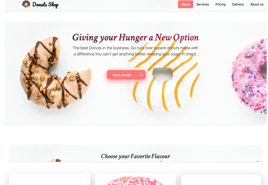 donuts web site